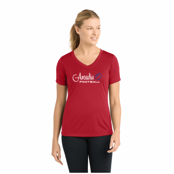 Red V-neck Shirt